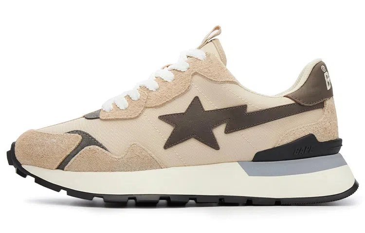 A BATHING APE ROAD STA EXPRESS Beige Black