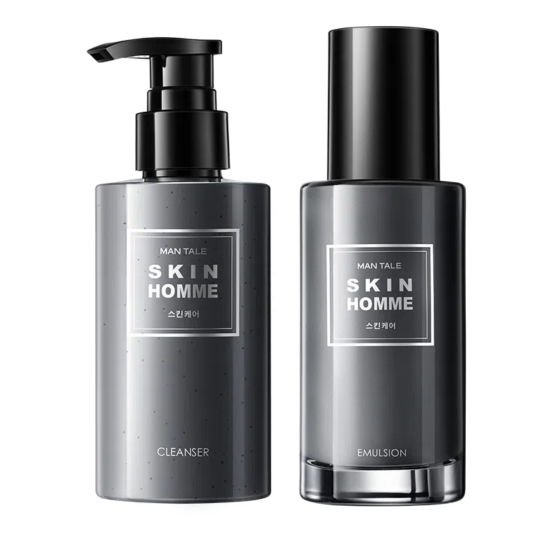 曼逖 焕亮控油 男士护肤套装 补水保湿清洁 油性肤质 烟酰胺净痘 洁净黑头 洗面奶/爽肤水/平衡乳