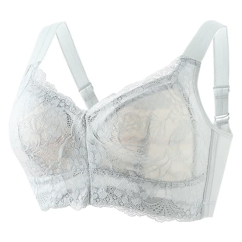 莫代尔 蕾丝聚拢无痕裸感大胸显小吸湿透气无痕美背无钢圈收副乳防下垂文胸 女款 组合装