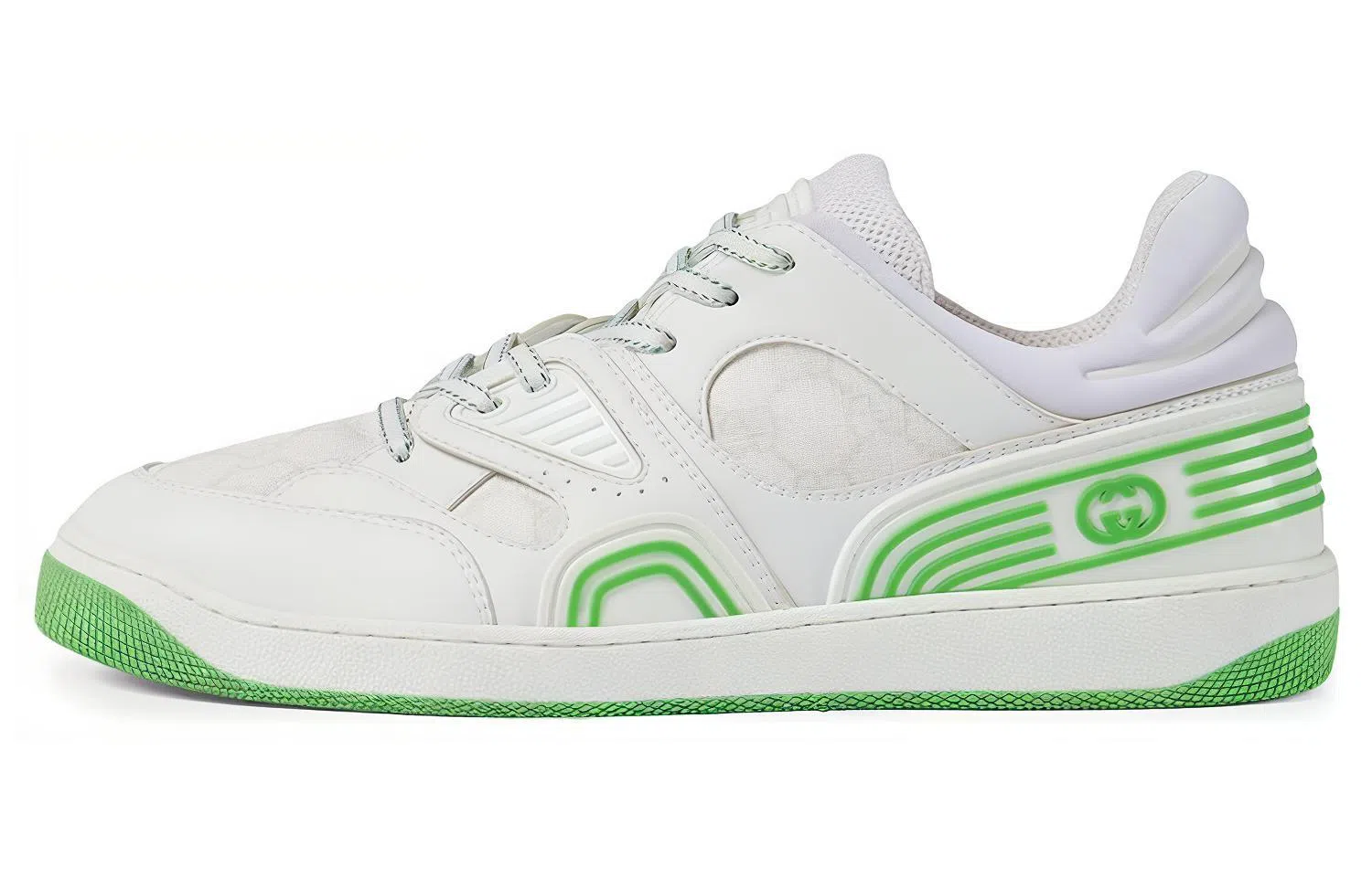 Gucci Basket Low White Green