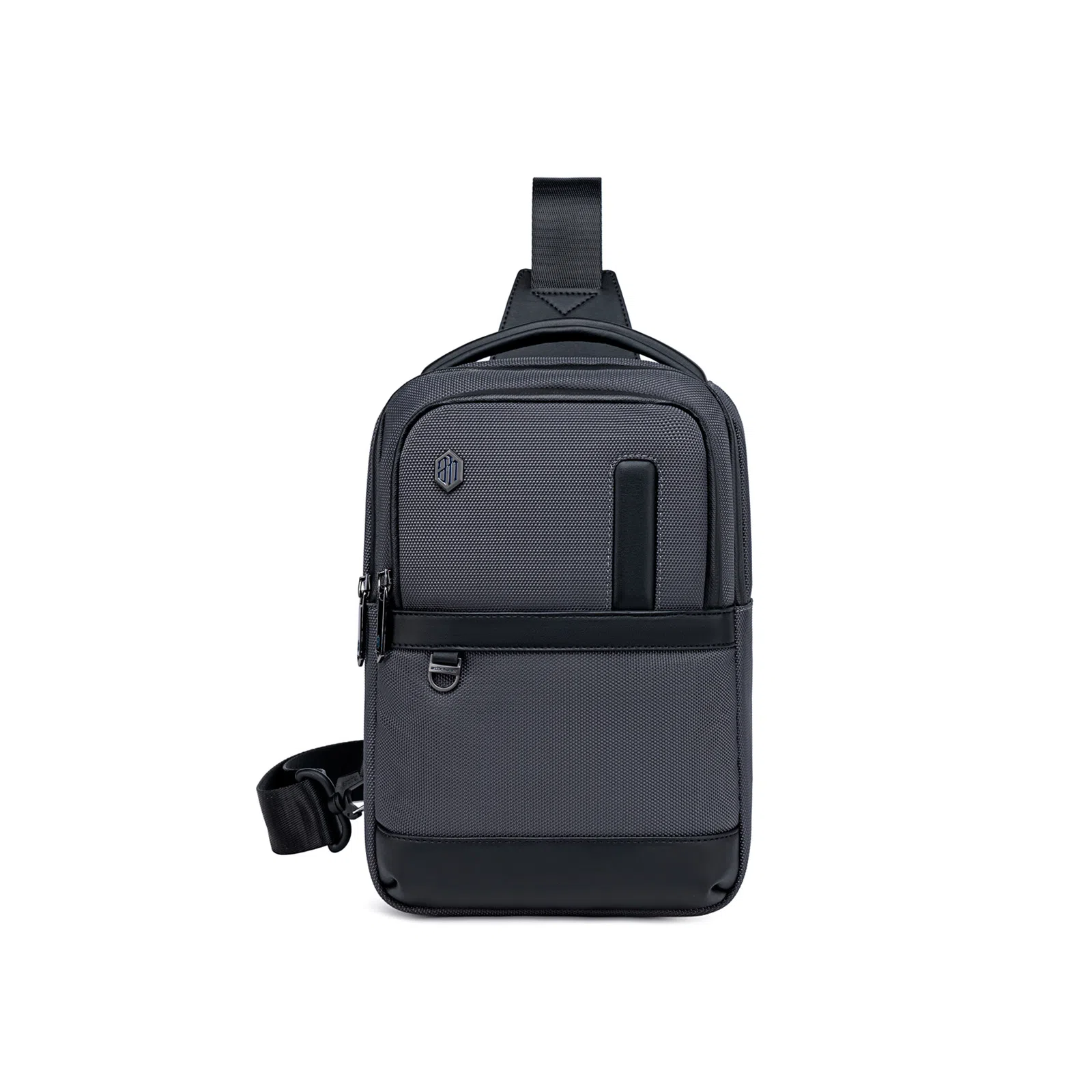 北极猎人 通勤多功能涤纶斜挎单肩包防泼水 男款 黑色/蓝色/灰色