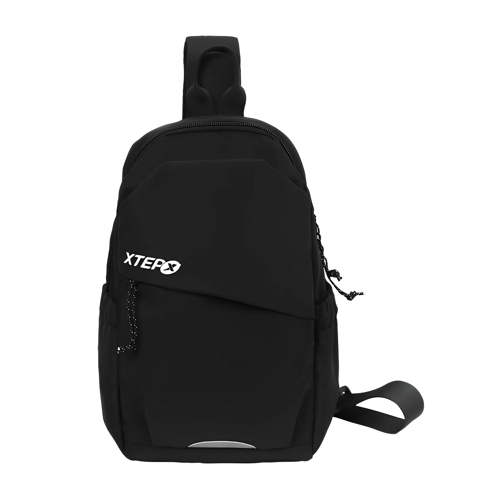 特步 潮牌胸包单肩包女休闲运动腰包背包 牛津纺 斜挎包 常规 男女同款情侣款 黑色