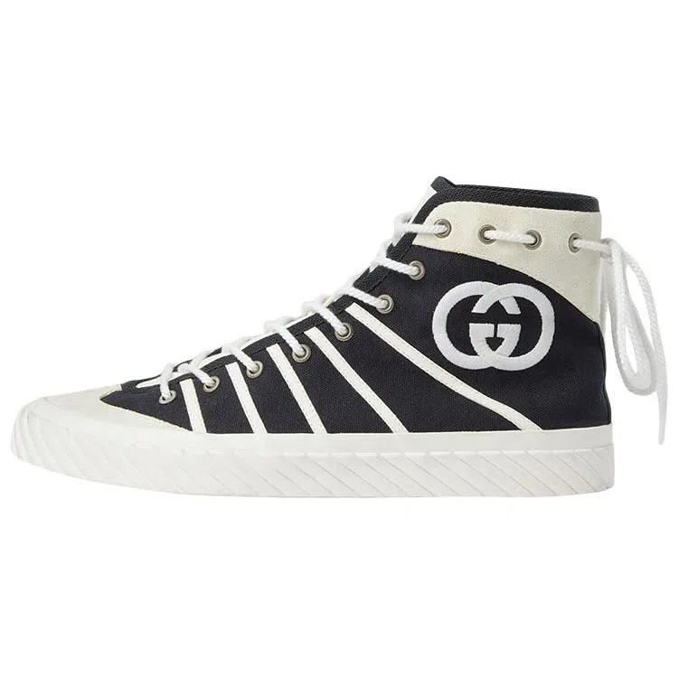 Gucci High-Top Sneakers Black White