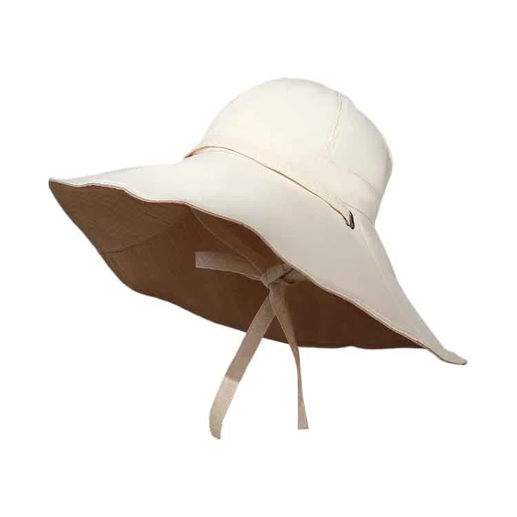 简配 空顶大帽檐防紫外线 聚酯纤维 防晒帽 女款