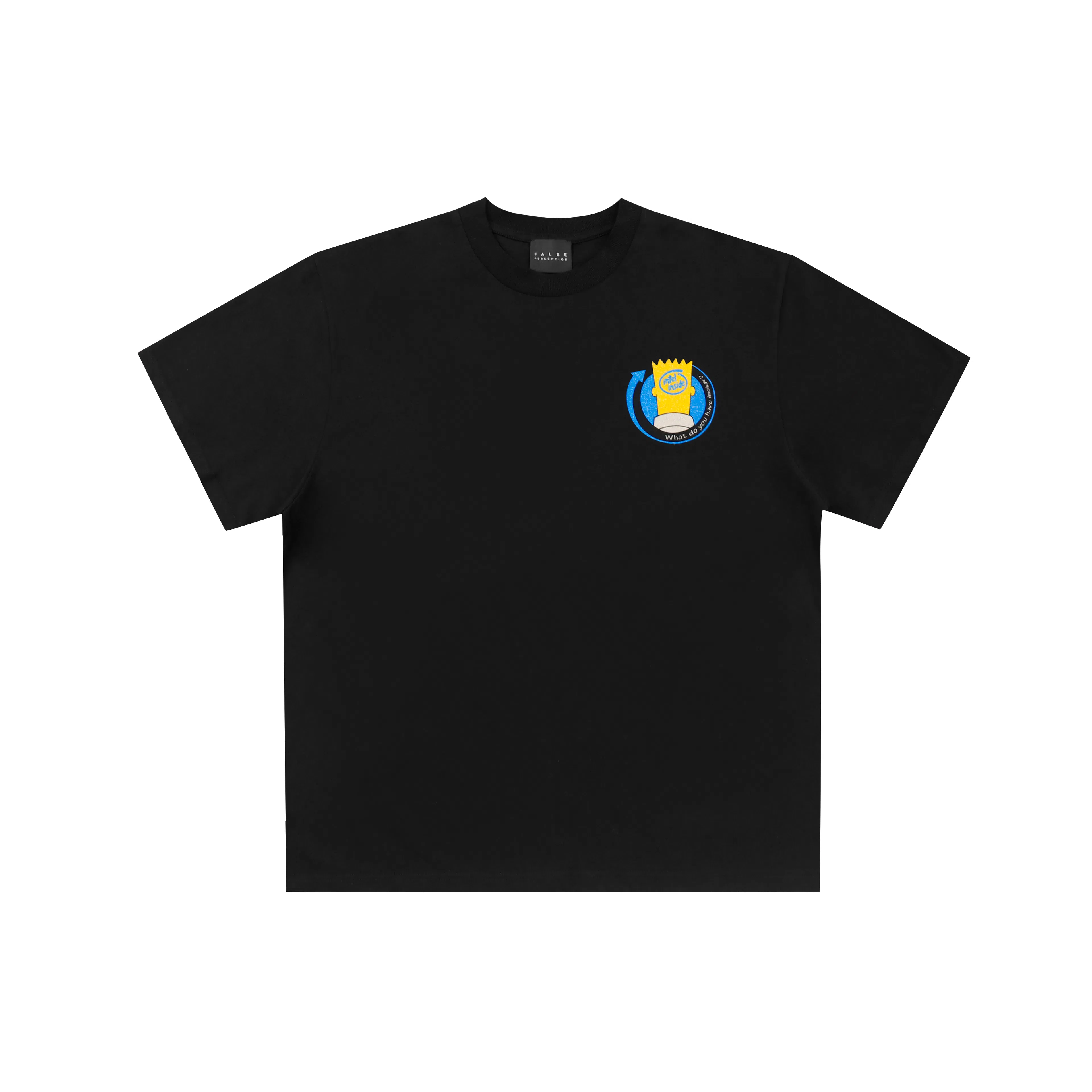 False Perception Graffiti Print Tee Black