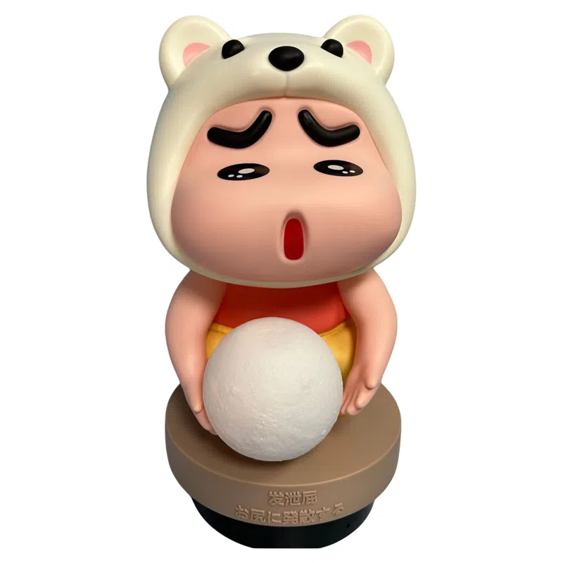 欧洛伊 蜡笔小新角色 创意大号月球可发光卡通模型摆件 有趣 玩具