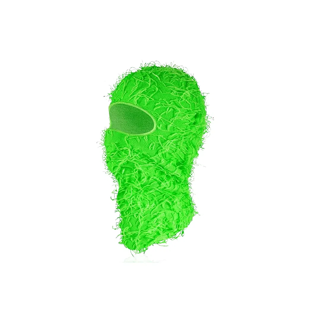 撞青春 针织面罩头套个性迷彩提花单孔包头毛绒防风 腈纶 法帽 男女同款情侣款