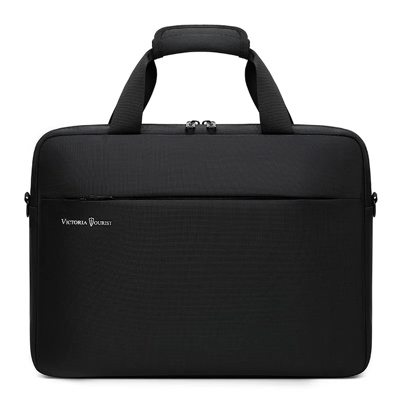 维多利亚旅行者 休闲纯色简约适用华为联想时尚 牛津布 电脑包 常规 男女同款情侣款 黑色