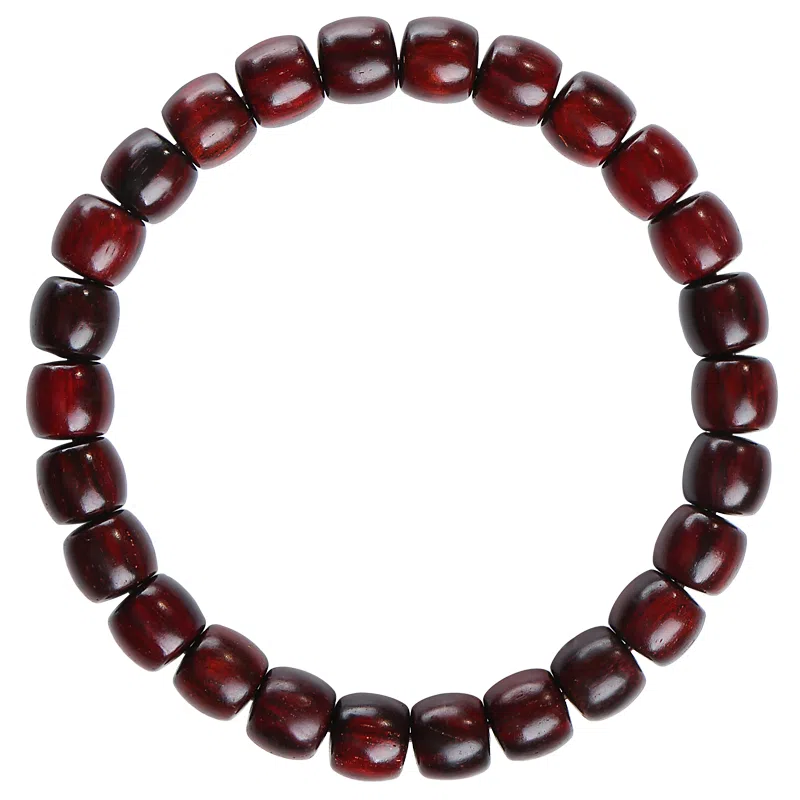 木盛缘 高油高密桶珠单圈 小叶紫檀 名贵木作手串 男女同款情侣款