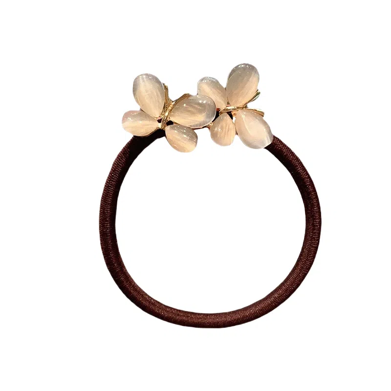 贯古今 小巧精致猫眼发绳蝴蝶花朵网红少女皮筋韩国 发圈/头绳 女款