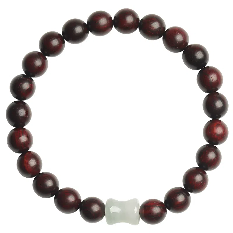 木盛缘 竹节搭高油高密佛珠单圈 小叶紫檀 名贵木作手串 男女同款情侣款