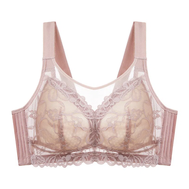 千奈美 大胸显小无钢圈上托收副乳防走光抹胸式文胸 女款