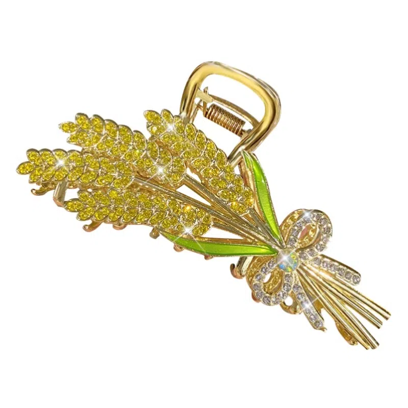 丹琴 金色麦穗后脑勺高级感高端 合金 发夹 女款