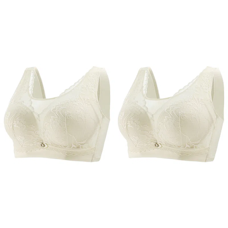 浪莎 舒适无痕亲肤柔软无钢圈收副乳防下垂轻薄聚拢透气文胸 女款 组合装