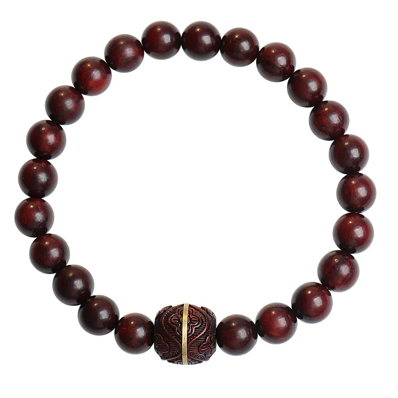 木盛缘 高油高密圆珠单圈 小叶紫檀 手串 男女同款情侣款