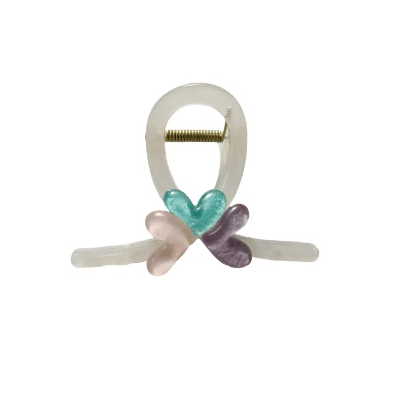 尚先生 夏季清新爱心抓夹田园风鲨鱼夹后脑勺盘发发卡新款头饰发夹发抓 发饰 女款