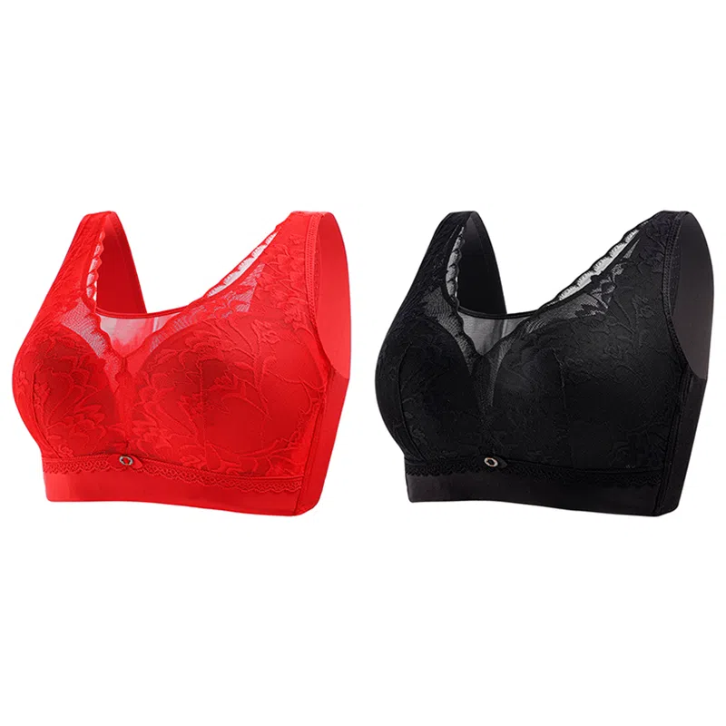 浪莎 舒适无痕亲肤柔软无钢圈收副乳防下垂轻薄聚拢透气文胸 女款 组合装