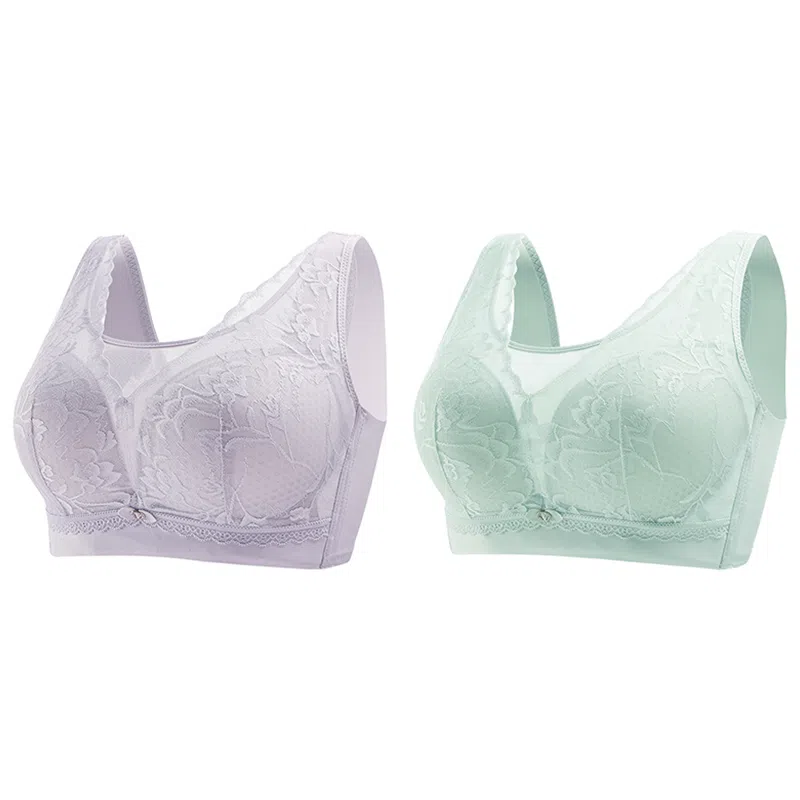 浪莎 舒适无痕亲肤柔软无钢圈收副乳防下垂轻薄聚拢透气文胸 女款 组合装