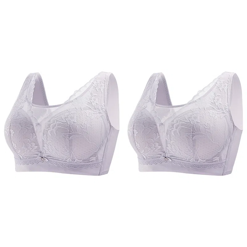 浪莎 舒适无痕亲肤柔软无钢圈收副乳防下垂轻薄聚拢透气文胸 女款 组合装