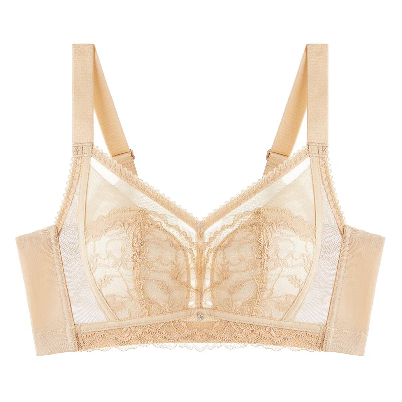 千奈美 大胸显小舒适无钢圈上托防下垂文胸 女款