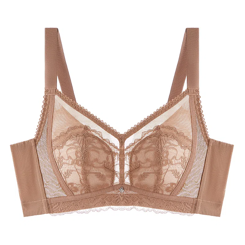 千奈美 大胸显小舒适无钢圈上托防下垂文胸 女款