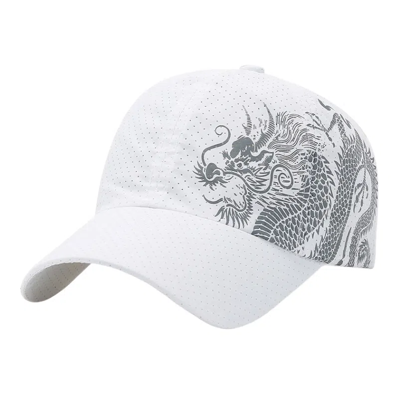 尚先生 帽子中国风印龙棒球帽户外网眼遮阳防晒帽 速干面料 鸭舌帽 男女同款情侣款