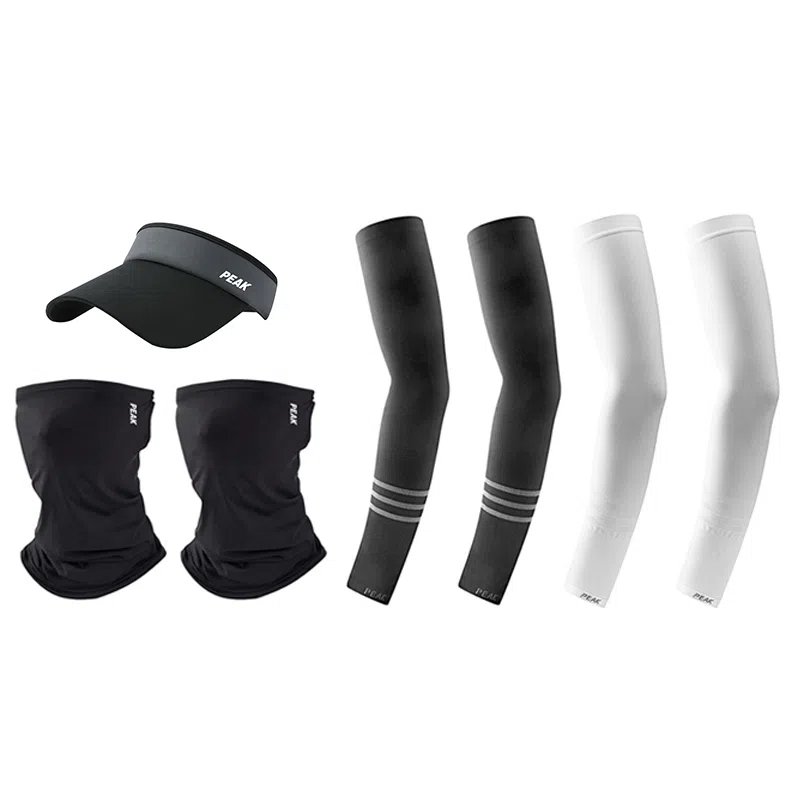 匹克 冰丝凉感袖套防紫外线护手臂开车骑行 面罩空顶帽 锦纶 防晒袖 男女同款情侣款