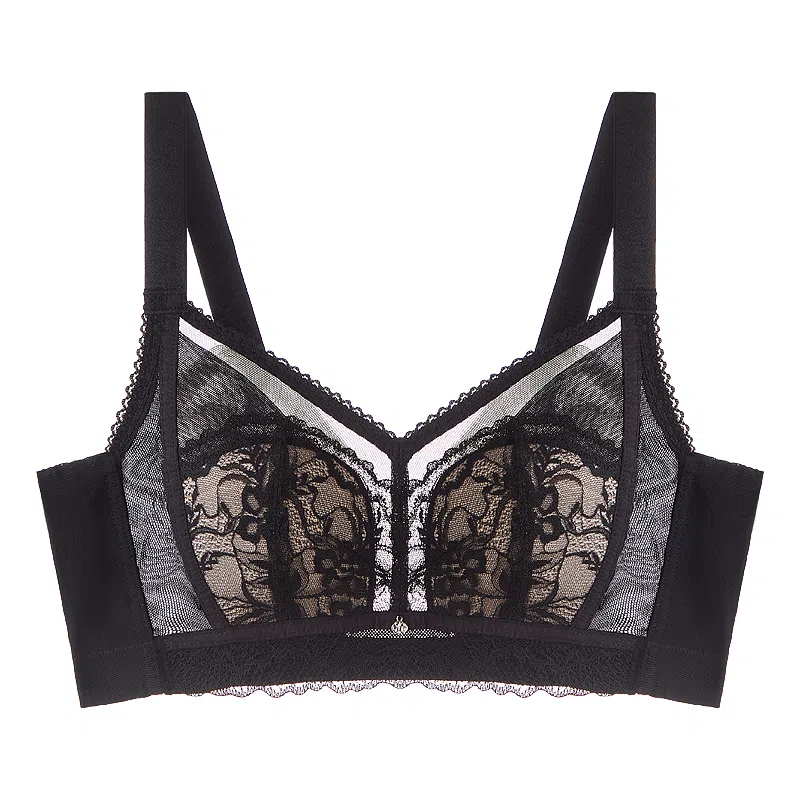 千奈美 大胸显小舒适无钢圈上托防下垂文胸 女款