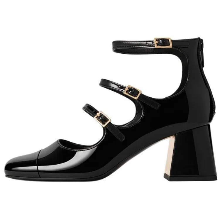 CHARLESKEITH ck PU 6.2cm WhiteBlack Patent