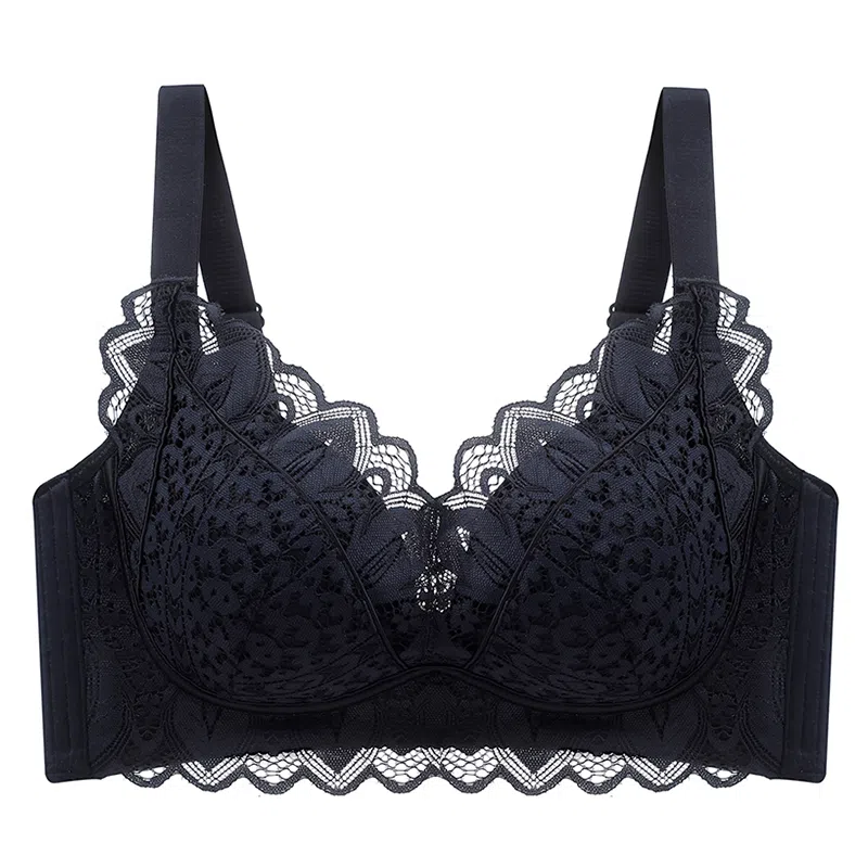 莫代尔 聚拢无钢圈蕾丝上托防下垂收副乳文胸 女款