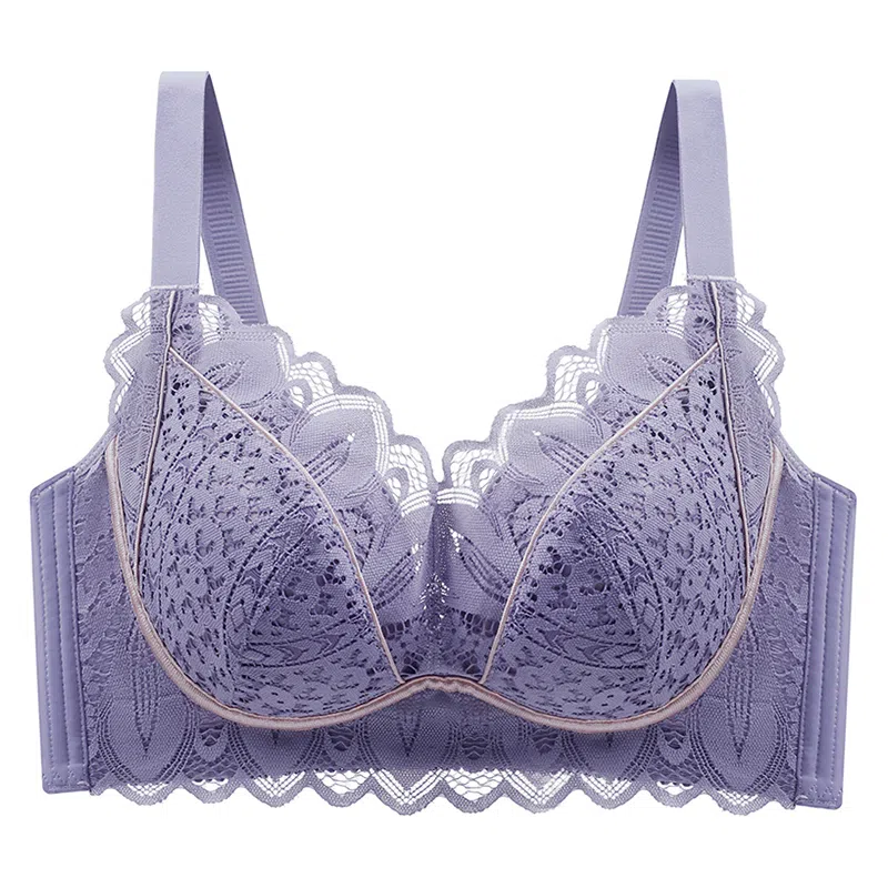 莫代尔 聚拢无钢圈蕾丝上托防下垂收副乳文胸 女款