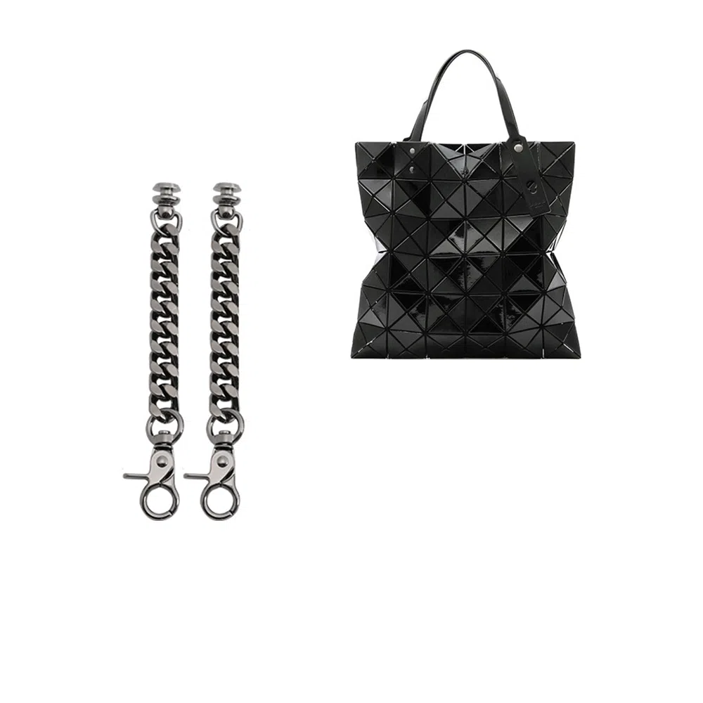 匠心手工坊 适用三宅一生包包 合金 延长带小方盒六格包肩带 加长链条改造配件 包带 女款 多色