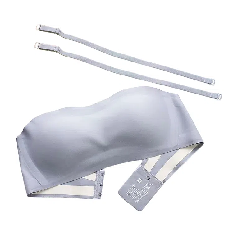 芬腾可安 无肩带防滑隐形抹胸收副乳果冻条裹胸文胸 女款