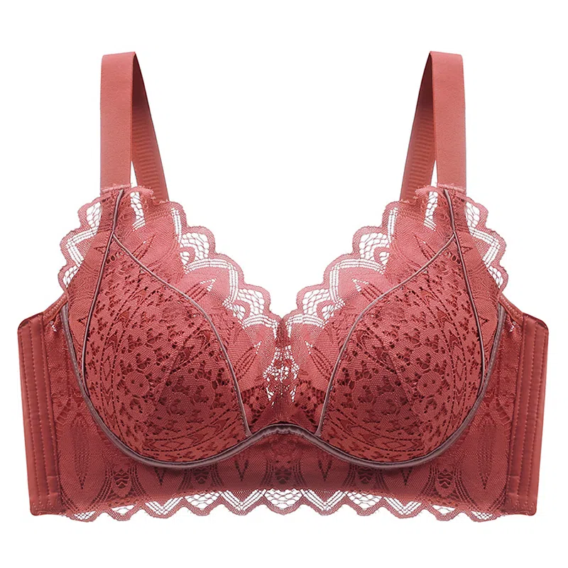 莫代尔 聚拢无钢圈蕾丝上托防下垂收副乳文胸 女款