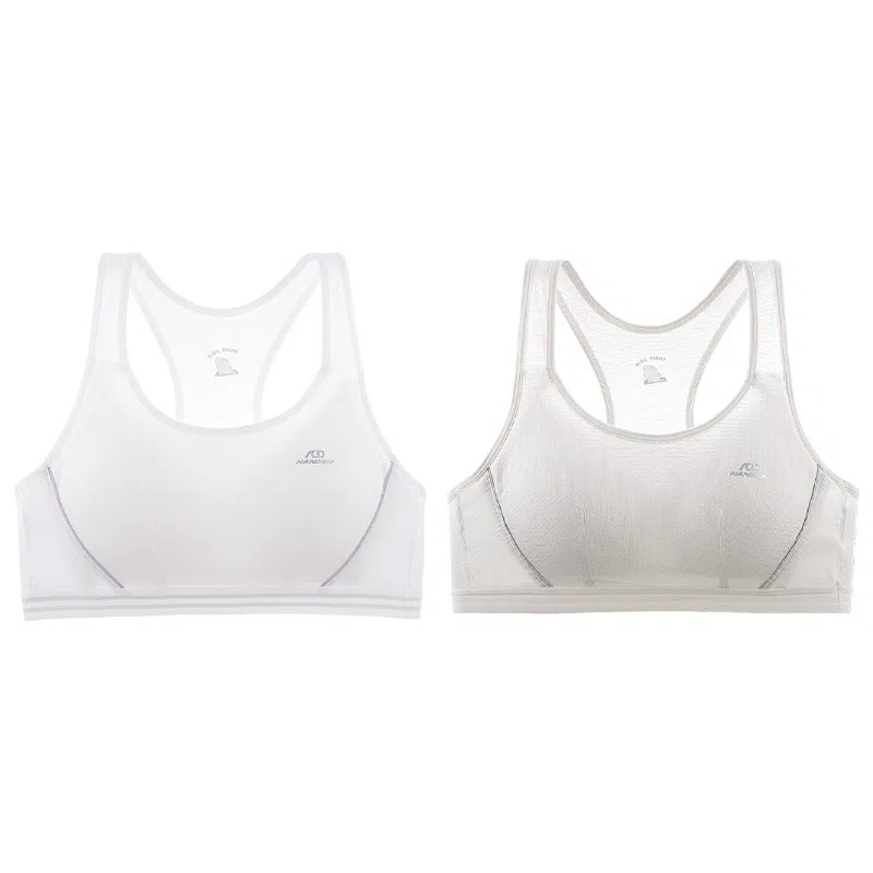 莫代尔 高弹舒适纯棉支撑贴合背心裸感柔软耐穿防震稳固底围清爽稳支文胸 女款 组合装