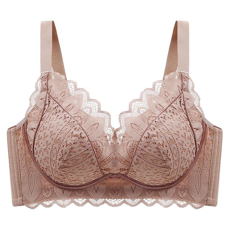 莫代尔 聚拢无钢圈蕾丝上托防下垂收副乳文胸 女款
