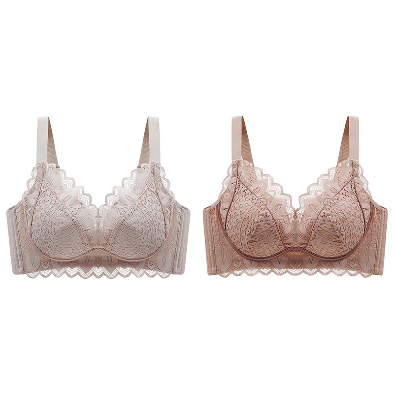 莫代尔 聚拢无钢圈蕾丝上托防下垂收副乳文胸 女款