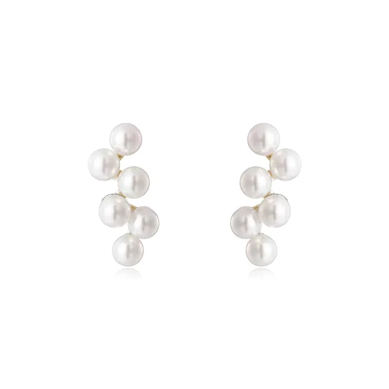 韵系 轻奢简约葡萄串 仿珍珠 耳钉 女款