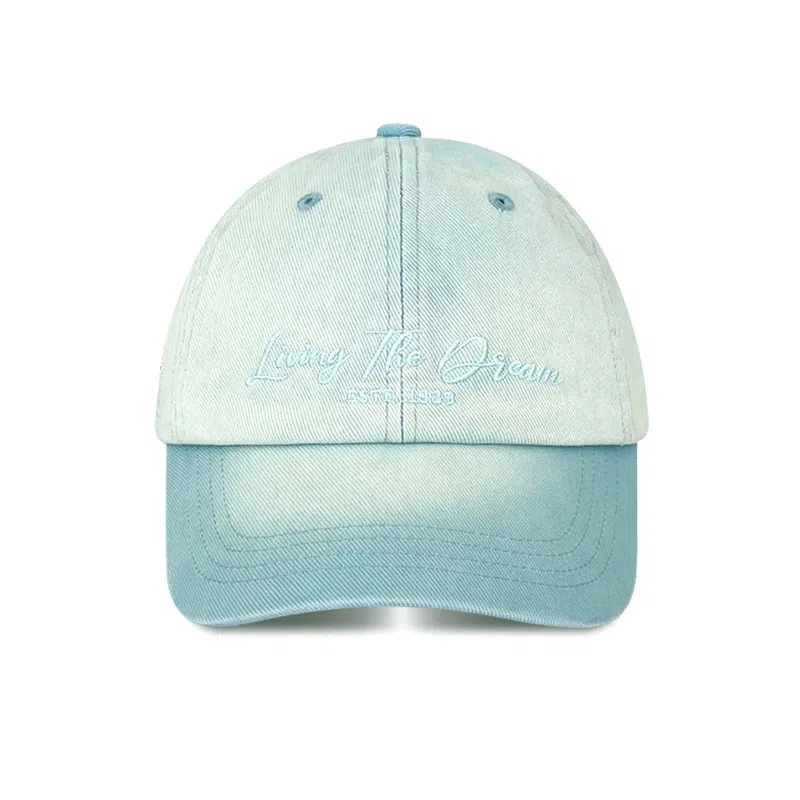 山一丸 渐变色字母刺绣宽帽檐加大加深软顶大头围显脸小 棉 鸭舌帽 男女同款情侣款