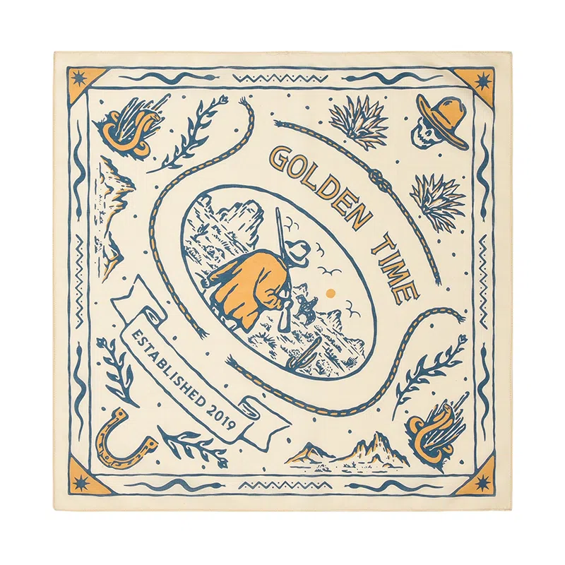 Rolling Time West Wild Vintage Scarf