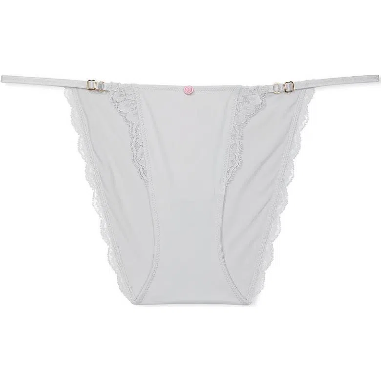 Victoria's Secret DREAM ANGELS Lace Adjustable String Bikini Panty Grey 1