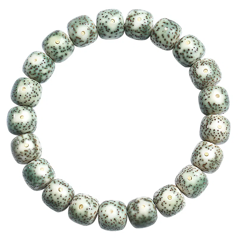 木盛缘 阴皮石玉料老型桶珠 星月菩提 手串 男女同款情侣款