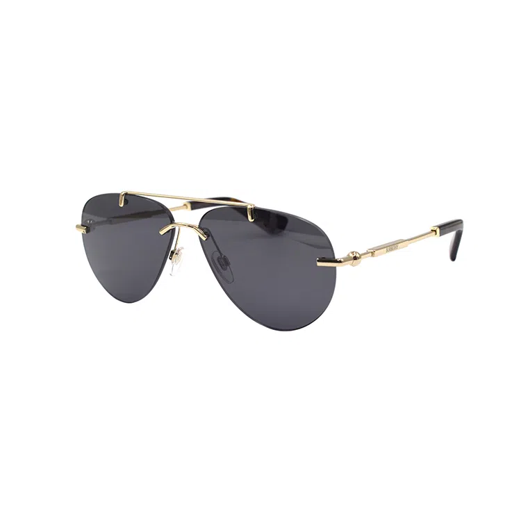 Burberry Metal Logo Aviator Sunglasses Gold