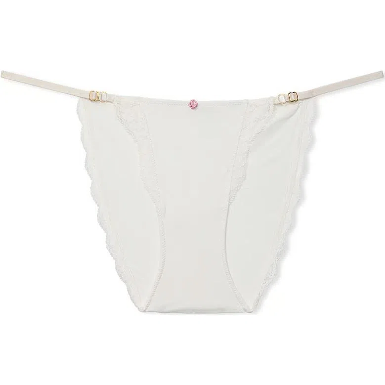 Victoria's Secret DREAM ANGELS Lace Adjustable String Bikini Panty C W 1