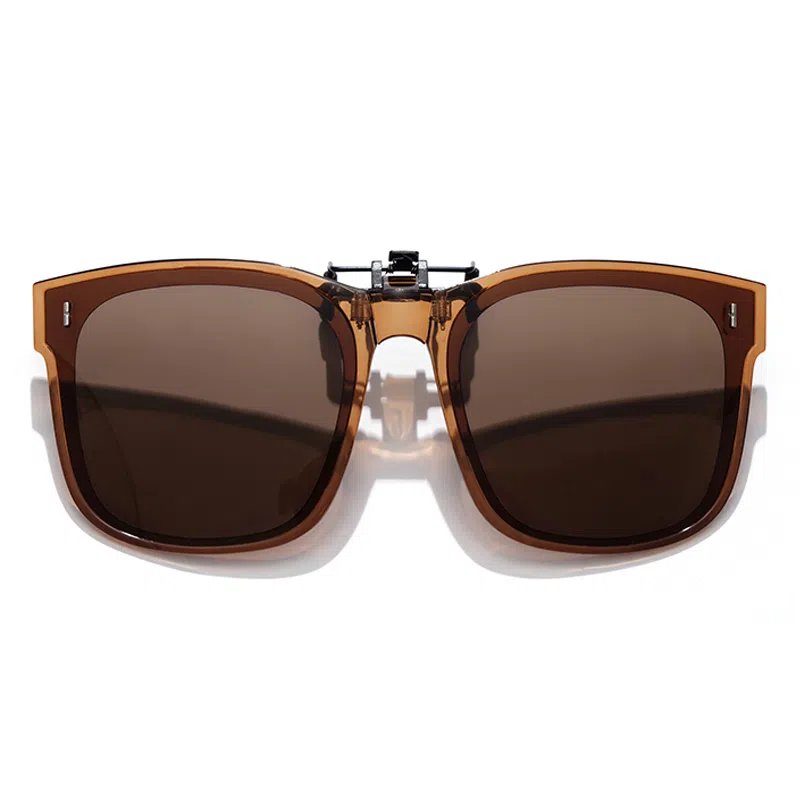 沙乐华 近视镜折叠墨镜夹片可上翻超轻偏光眼睛开车专用防紫外线 方形 太阳眼镜 男女同款情侣款