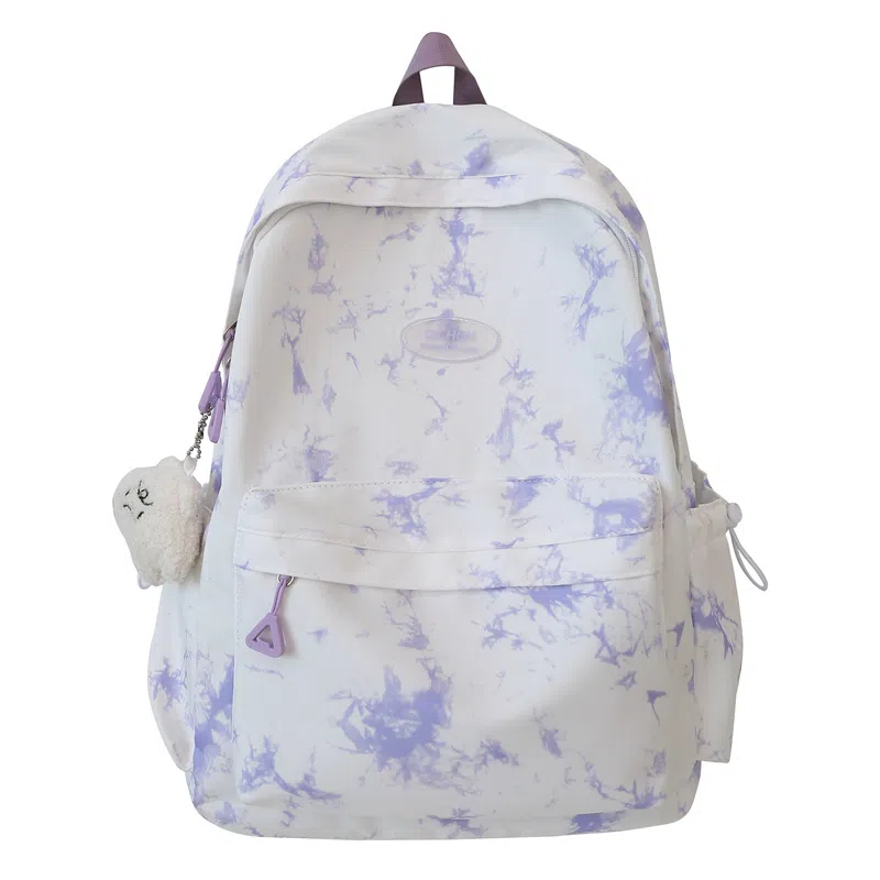 行途 森系可爱旅游休闲运动电脑包大容量便携背包 尼龙 双肩包 常规 女款 黑色/粉色/蓝色/紫色/卡其色