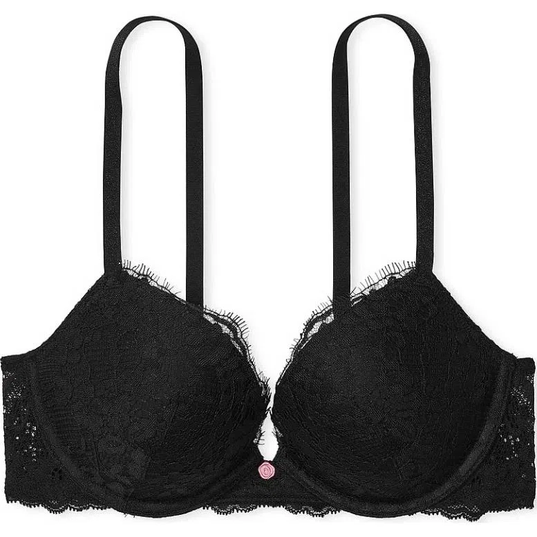 Victoria's Secret Dream Angels Lace Push-Up Bra Black