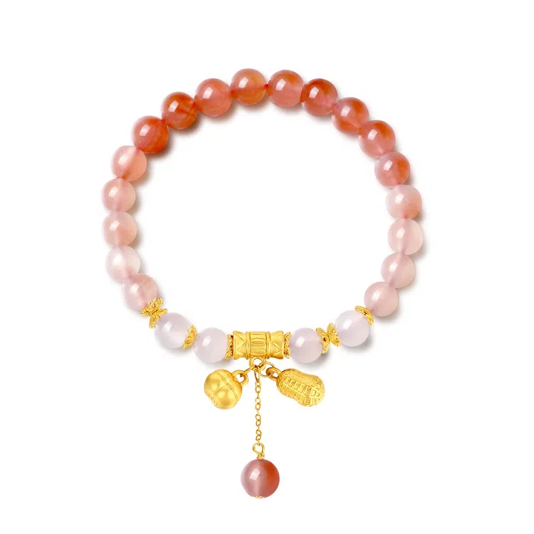 佐卡伊 好事花生手串 平安编织小众新中式 玉髓 手串 女款