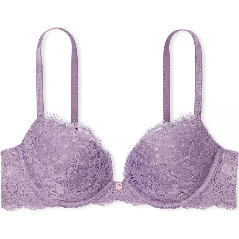 Victoria's Secret Dream Angels Lace Push-Up Bra Frozen Plum