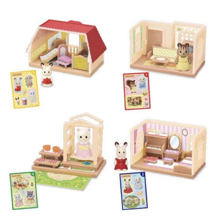 森贝儿家族 迷你房产系列 三层洋房 食玩 盒装